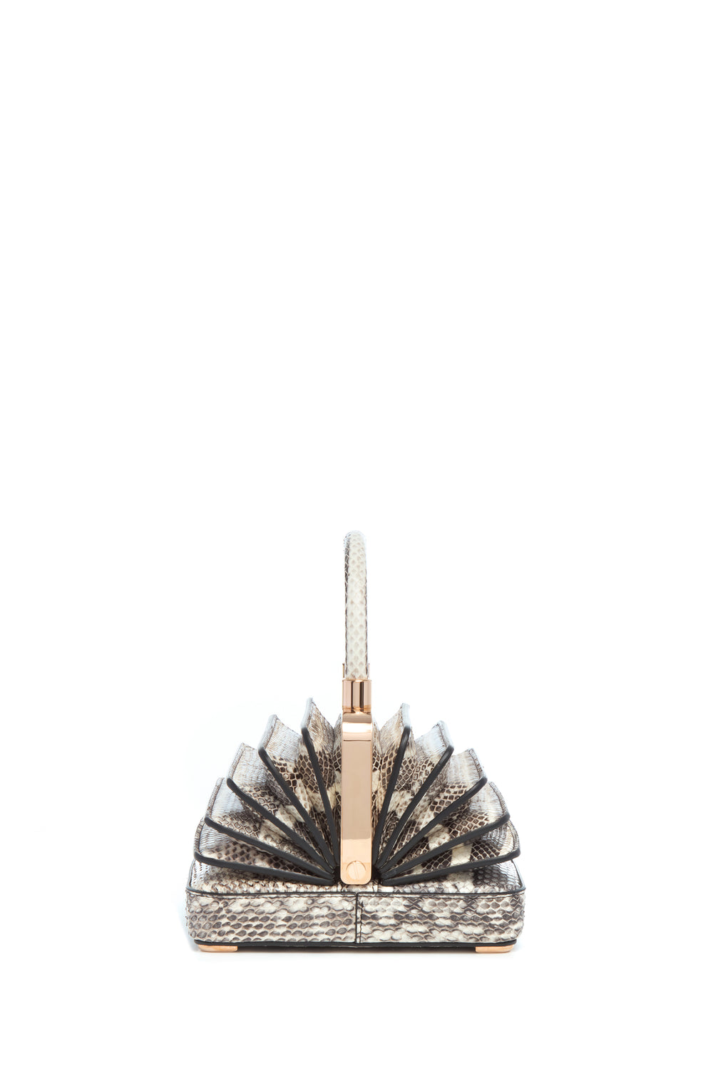 Small Diana Bag in Black & White Snakeskin