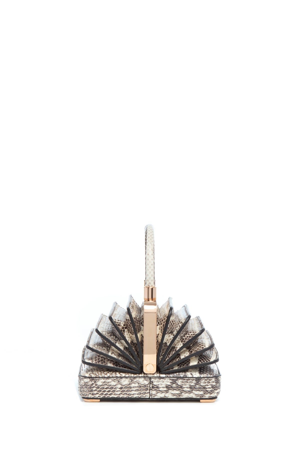 Small Diana Bag in Black & White Snakeskin