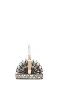 Small Diana Bag in Black & White Snakeskin