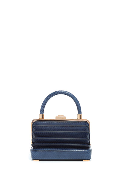 Small Diana Bag in Navy Snakeskin Gabriela Hearst