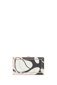 Callas Clutch in Black & Ivory Nappa Leather