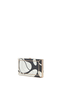 Callas Clutch in Black & Ivory Nappa Leather