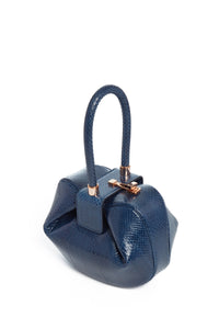 Nina Bag in Navy Snakeskin