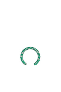Tatot Pave Ring in 18K White Gold & Emeralds