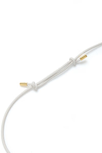 Wheel of Fortune Pendant in 18K Yellow Gold (White Leather Cord)