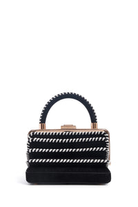 Whipstitch Diana Bag in Black Suede