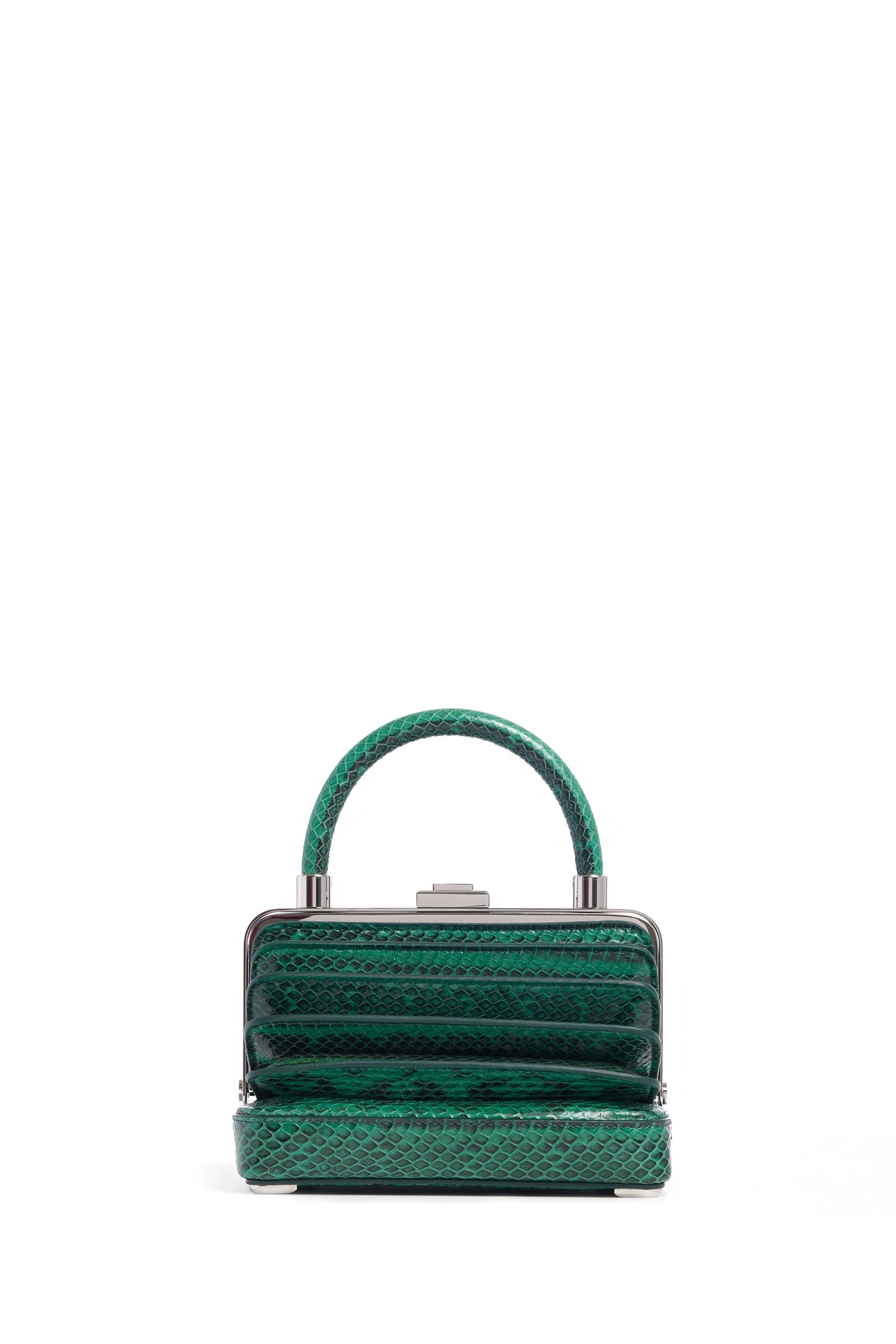 Small Diana Bag in Green Snakeskin