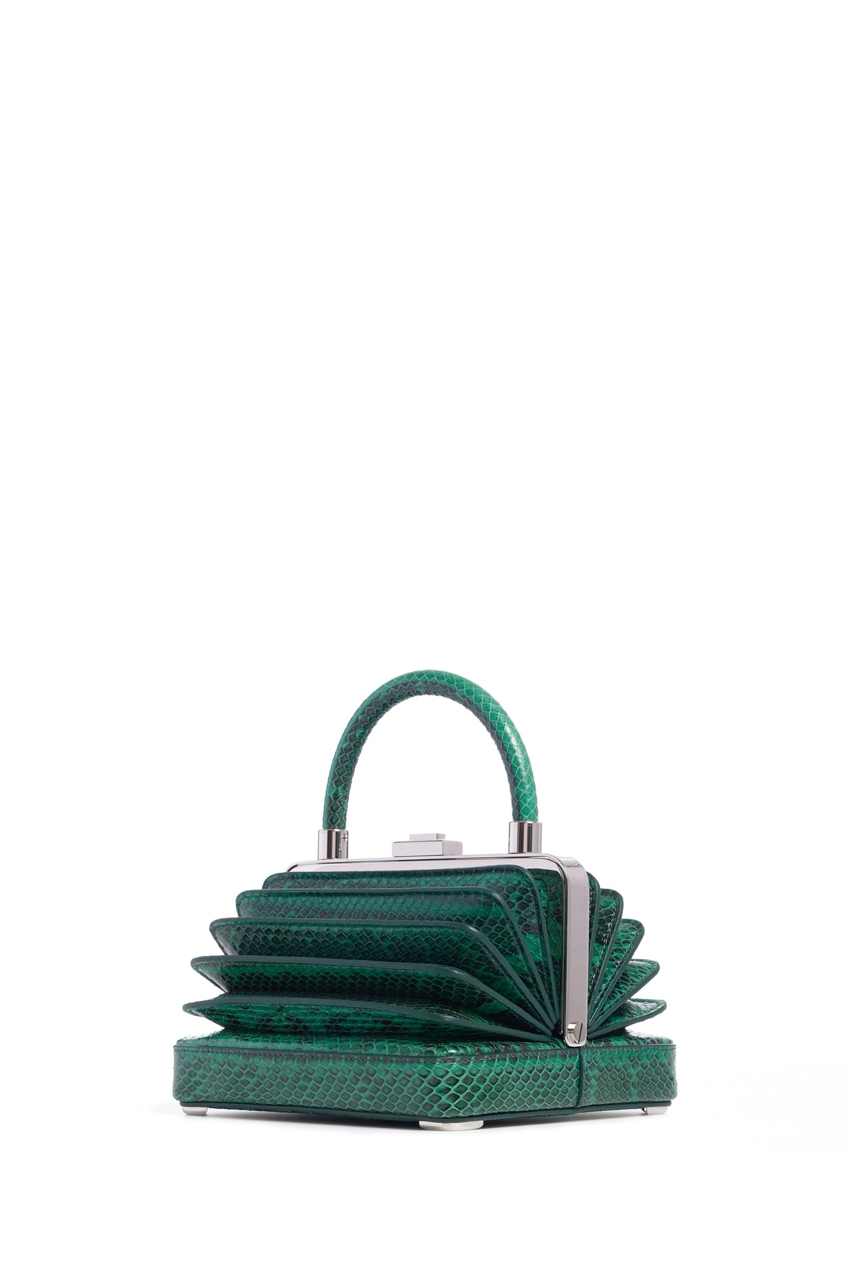 Small Diana Bag in Green Snakeskin