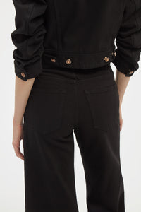 Amoret Jean in Black Recycled Cotton Denim