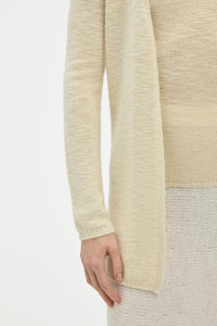Jani Knit Cardigan in Ivory Cashmere