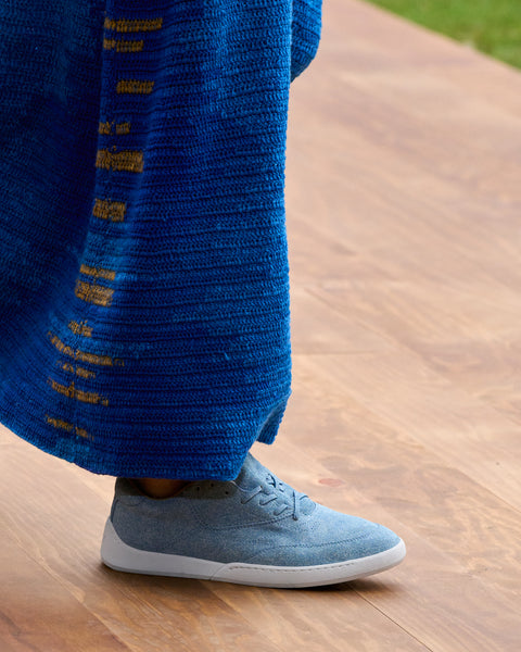 Women's Light Blue Suede Sneaker | Gabriela Hearst