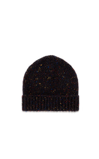 Hailsham Knit Hat in Charcoal Multi Speckle Cashmere