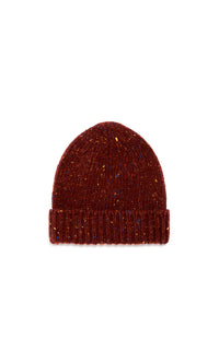 Hailsham Knit Hat in Burnt Sienna Multi Speckle Cashmere