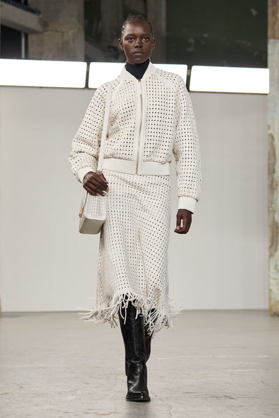 Bennie Midi Skirt in White Woven Leather – Gabriela Hearst