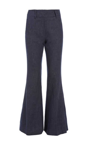 Rhein Pant in Navy Linen Virgin Wool – Gabriela Hearst