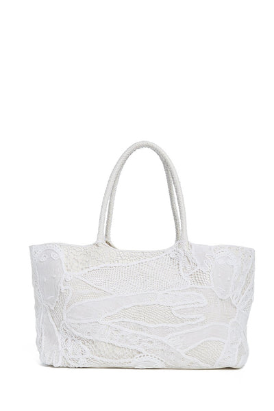 Mcewan Tote Bag in Ivory Leather with Cotton Macrame – Gabriela Hearst