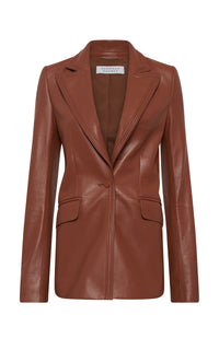Isara Blazer in Cognac Nappa Leather