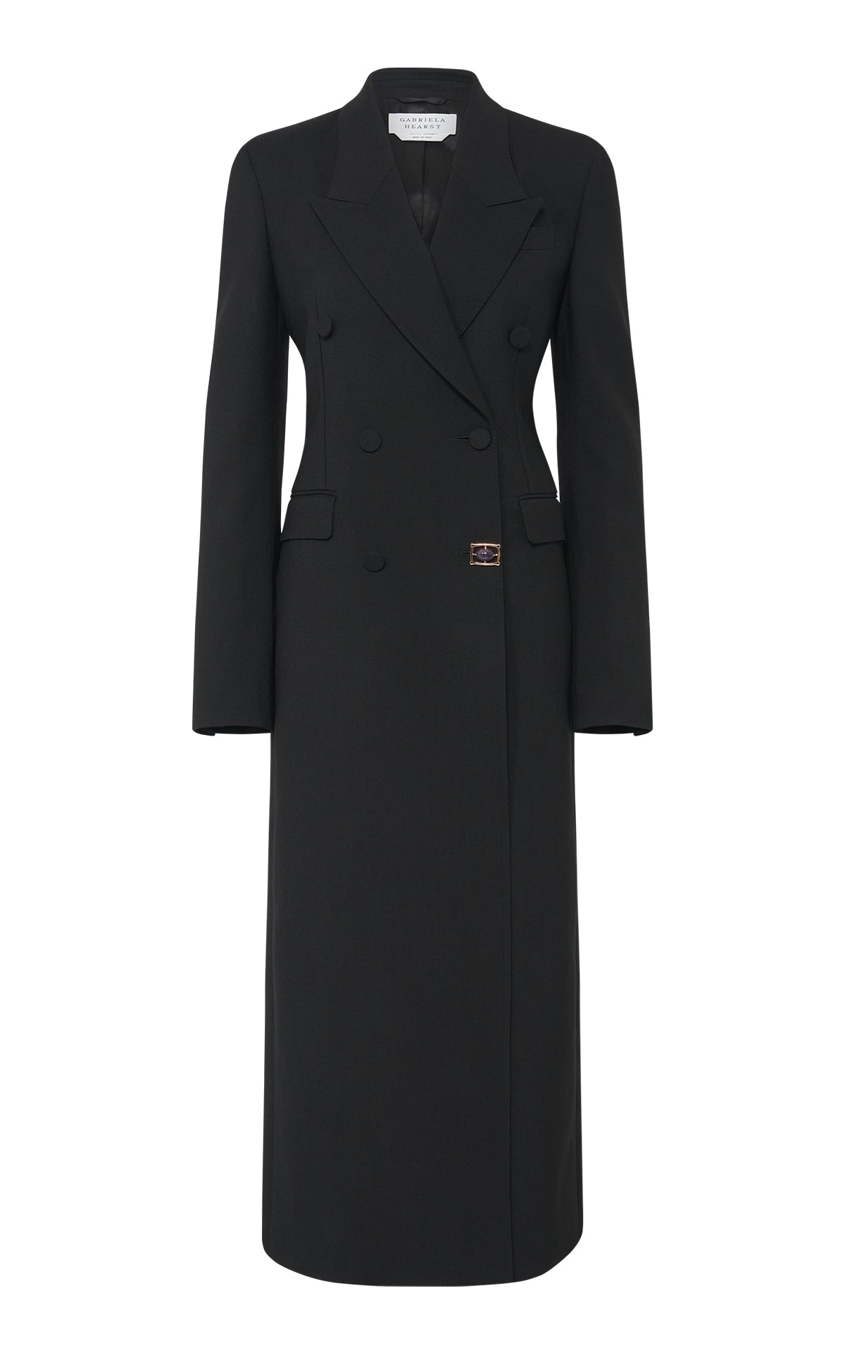 Julien Coat in Black Recycled Wool