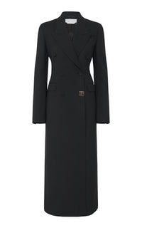 Julien Coat in Black Recycled Wool