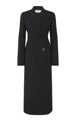 Julien Coat in Black Recycled Wool