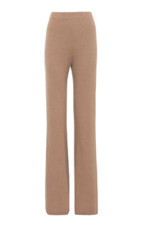 Kaulike Knit Pants in Camel Brushed Cashmere