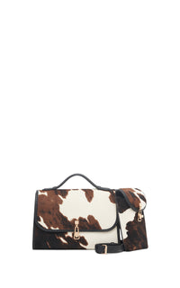 Medium Leonora Bag in Ivory Cognac Multi Pony Hair