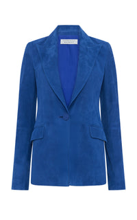 Leiva Blazer in Cobalt Suede