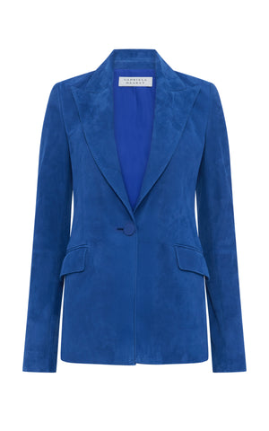 Leiva Blazer in Cobalt Suede