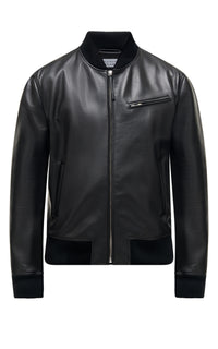 Gregory Bomber in Black Leather