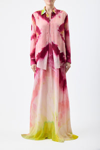 Ferrara Shirt in Multi Tie Dye Cashmere