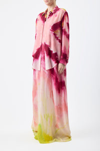 Ferrara Shirt in Multi Tie Dye Cashmere