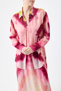 Ferrara Shirt in Multi Tie Dye Cashmere
