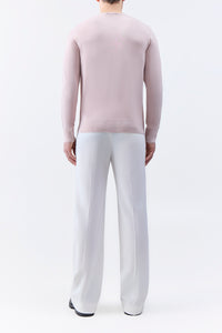 Palco Knit Crewneck in Blush Merino Wool
