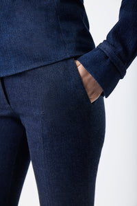 オーガニック生デニムのラインパンツ