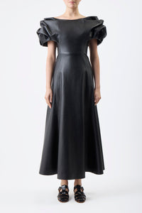 Gwyneth Dress in Black Leather