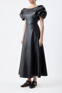 Gwyneth Dress in Black Leather