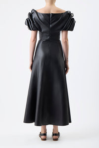 Gwyneth Dress in Black Leather