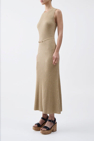 2024AW美品✨マイラン　Cashmere Knit A Line Dress Meier Knit Dress in Hay Merino Wool Cashmere – Gabriela Hearst