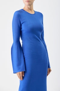 Palanco Knit Dress in Sapphire Cashmere Merino Wool