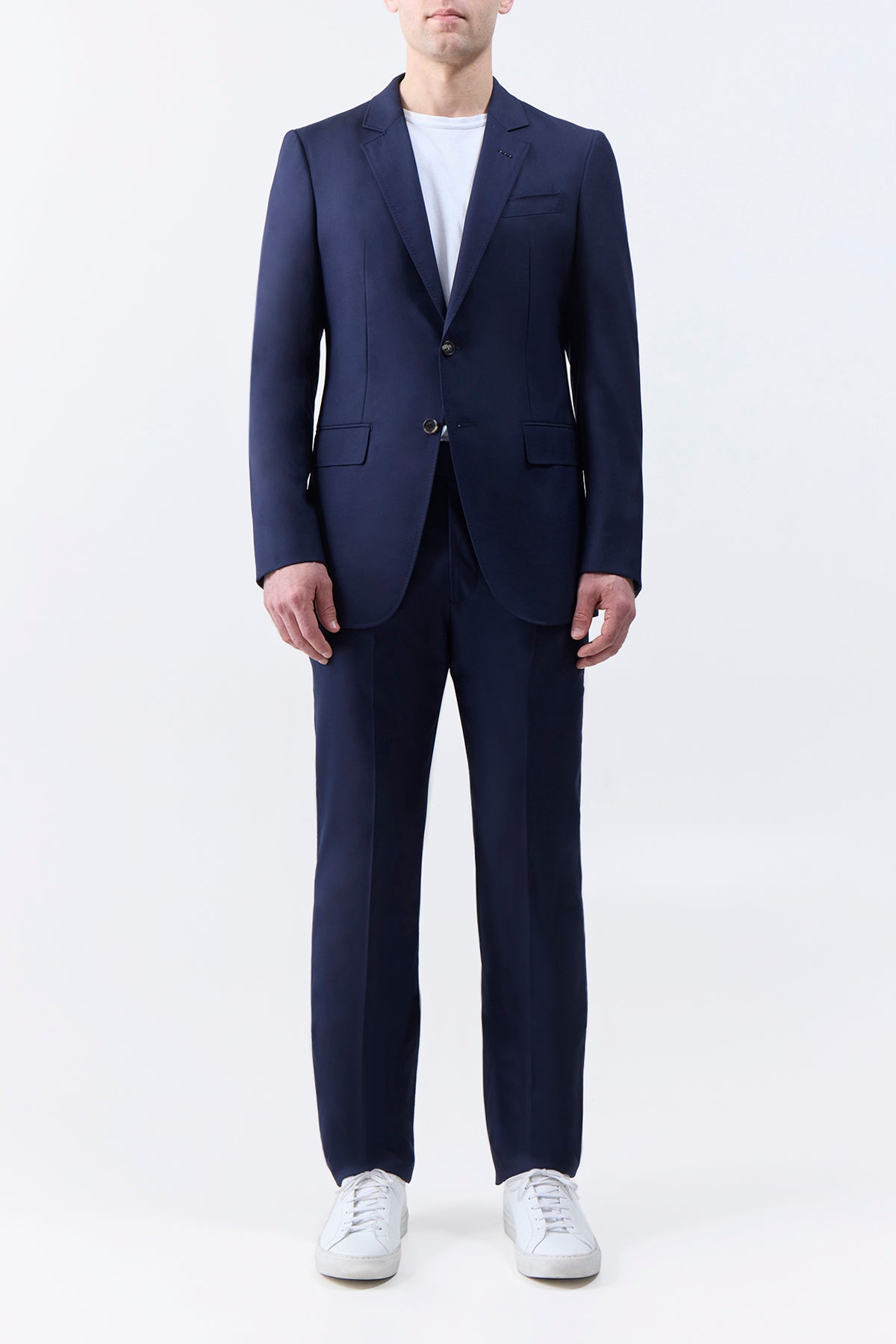 Sebastian Pant in Dark Navy Virgin Wool Twill