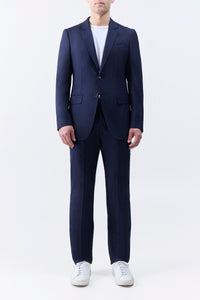 Sebastian Pant in Dark Navy Virgin Wool Twill