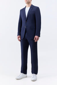 Sebastian Pant in Dark Navy Virgin Wool Twill