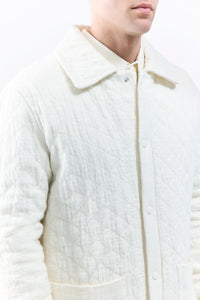 Skye Paddock Jacket in Ivory Cashmere Linen