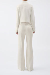 Thereza Jacket in Ivory Linen Virgin Wool