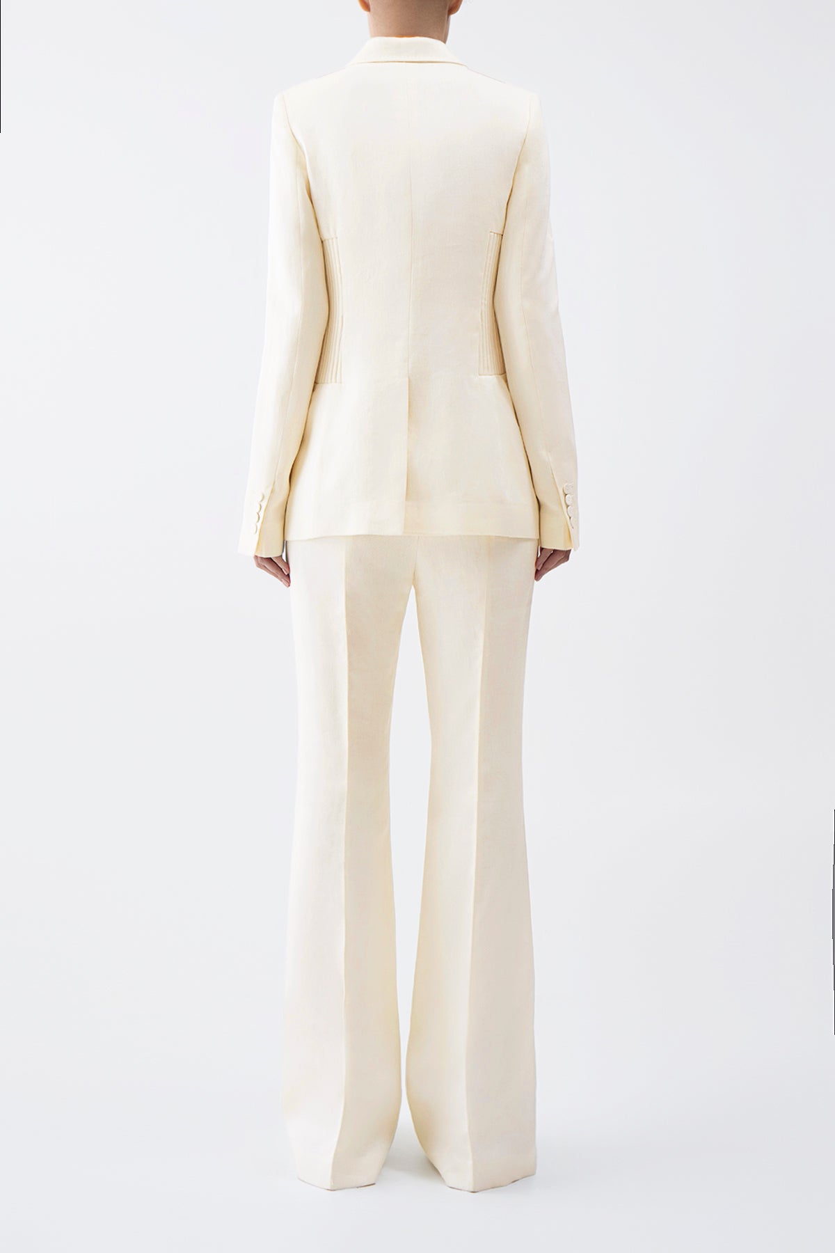 Rhein Pant in Ivory Textured Linen