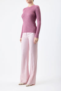 Willow Knit in Blush Multi Silk Cashmere