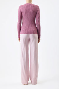 Willow Knit in Blush Multi Silk Cashmere