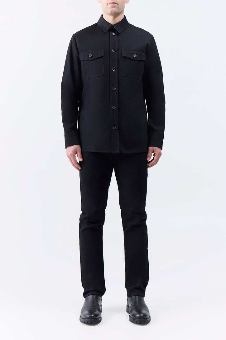 Everly Overshirt in Black Organic Cotton Denim