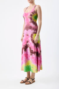 Graham Knit Tank Top in Multi Tie Dye Cashmere