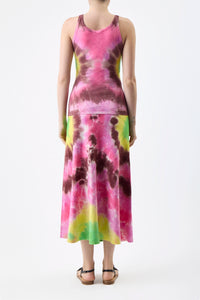 Graham Knit Tank Top in Multi Tie Dye Cashmere